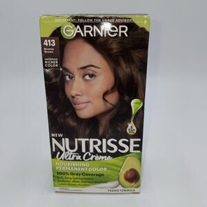 Garnier Nutrisse Ultra Creme Nourishing Permanent Hair Color 413 Bronze Brown